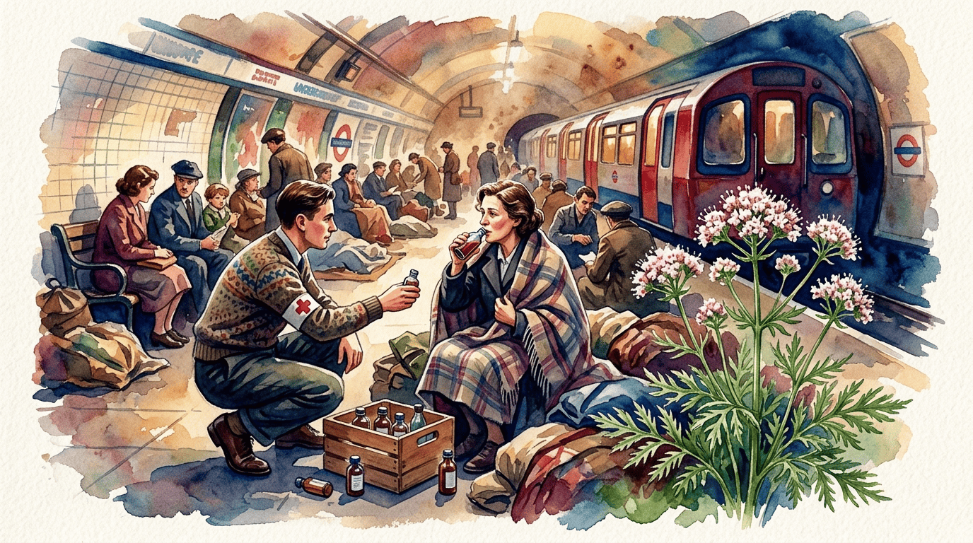 Illustrated historical scene for Common Valerian