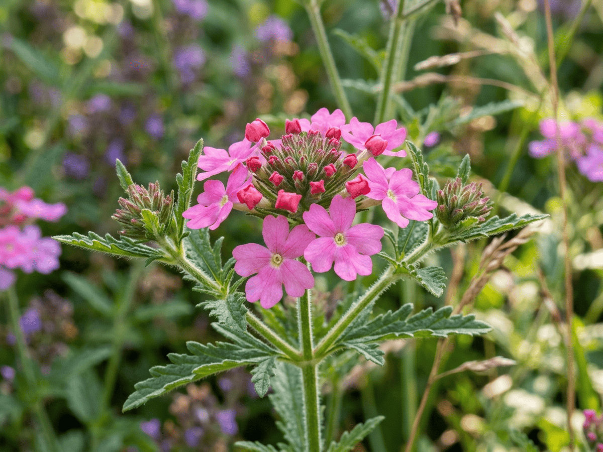 Verbena rosa — aspecto estacional