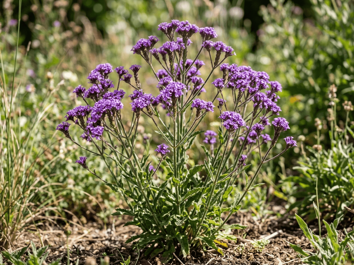 가는잎버베나(Verbena rigida) 전체 모습