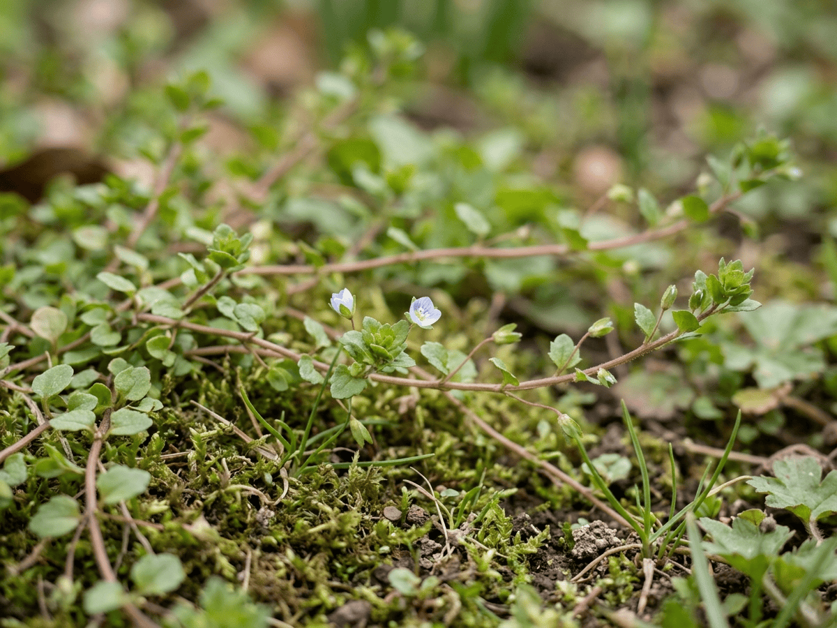Veronica filiforme — aspetto stagionale