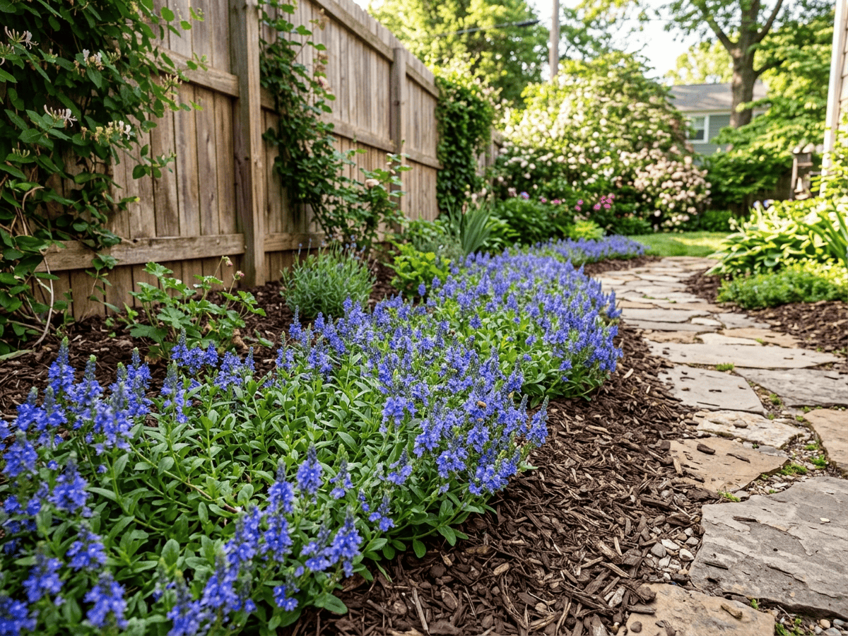 Prostrate Speedwell in a garden setting