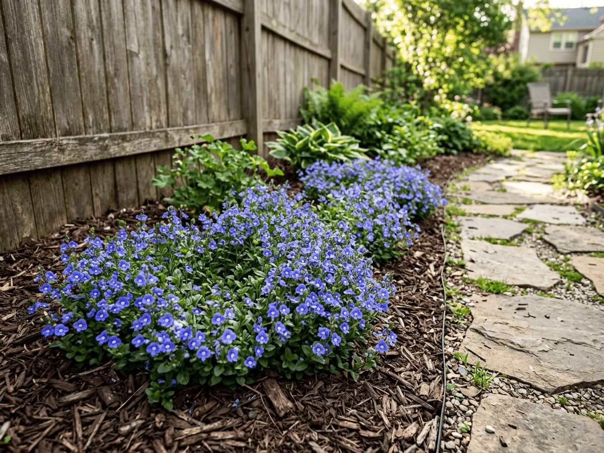 Kriechender Ehrenpreis im Garten