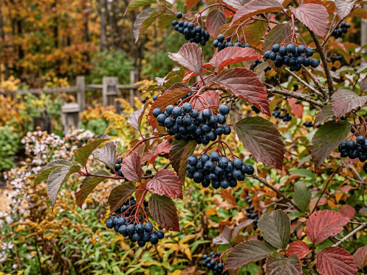 Viorne dentée dans un jardin