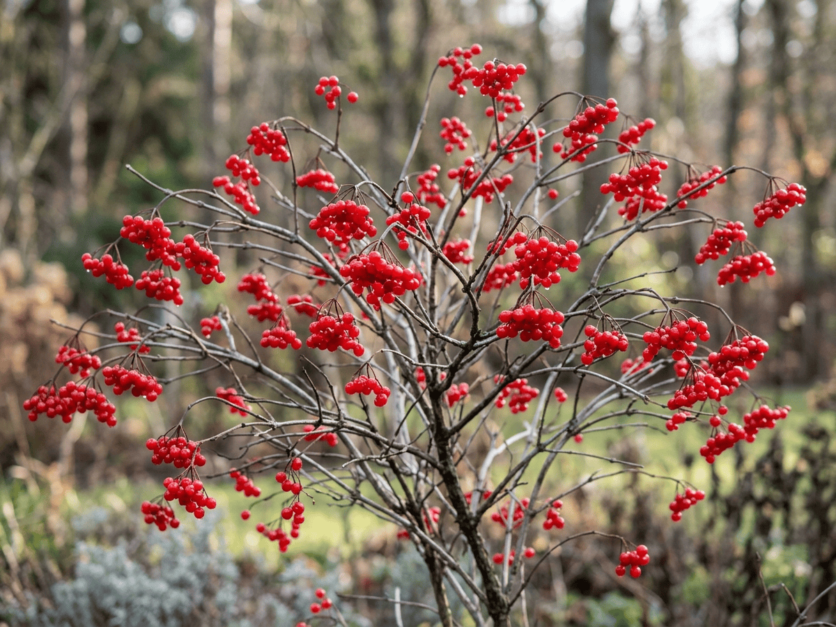 Viburno-arando-americano (Viburnum trilobum), planta inteira