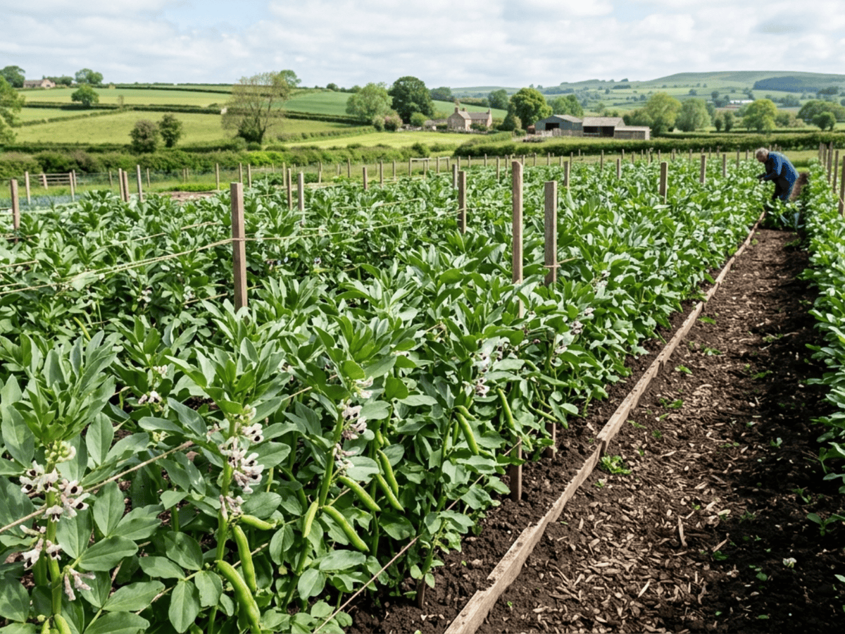 Fava Bean in a garden setting