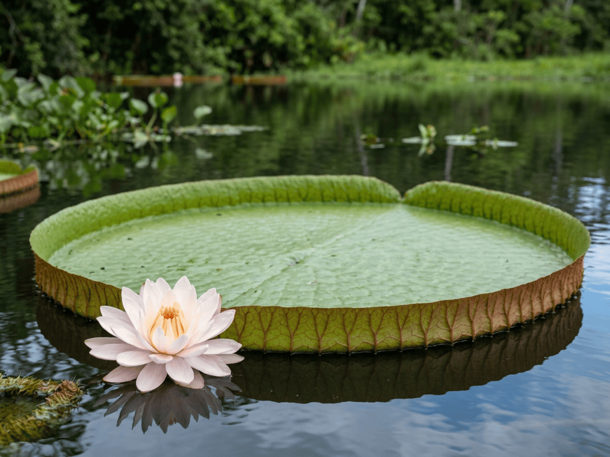 아마존빅토리아수련(Victoria amazonica) 전체 모습
