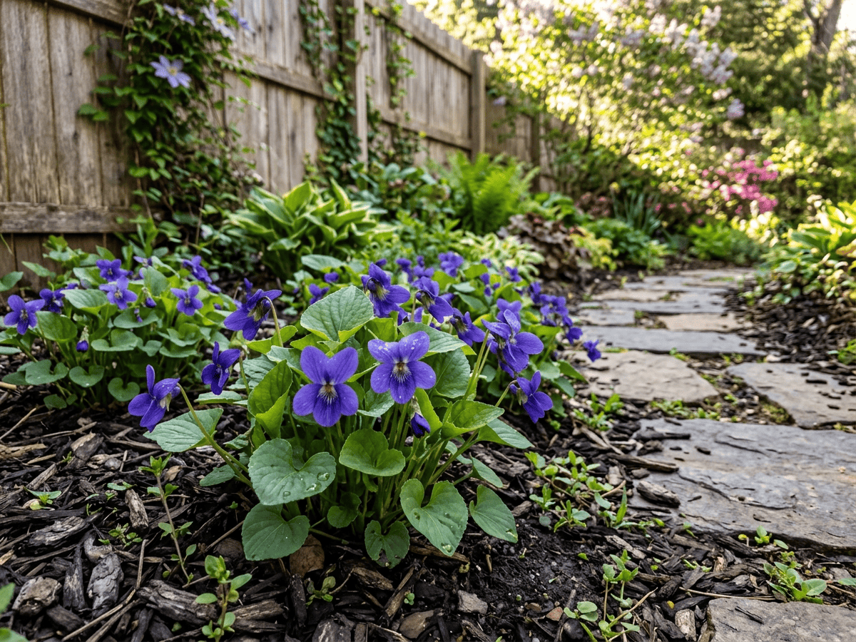Viola sorella in giardino