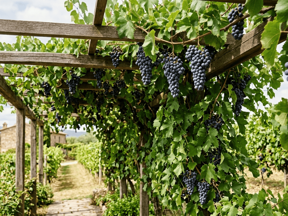 Vite in giardino