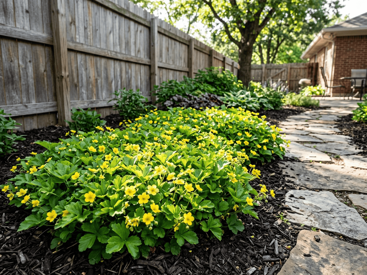 Dreiblättrige Waldsteinie im Garten