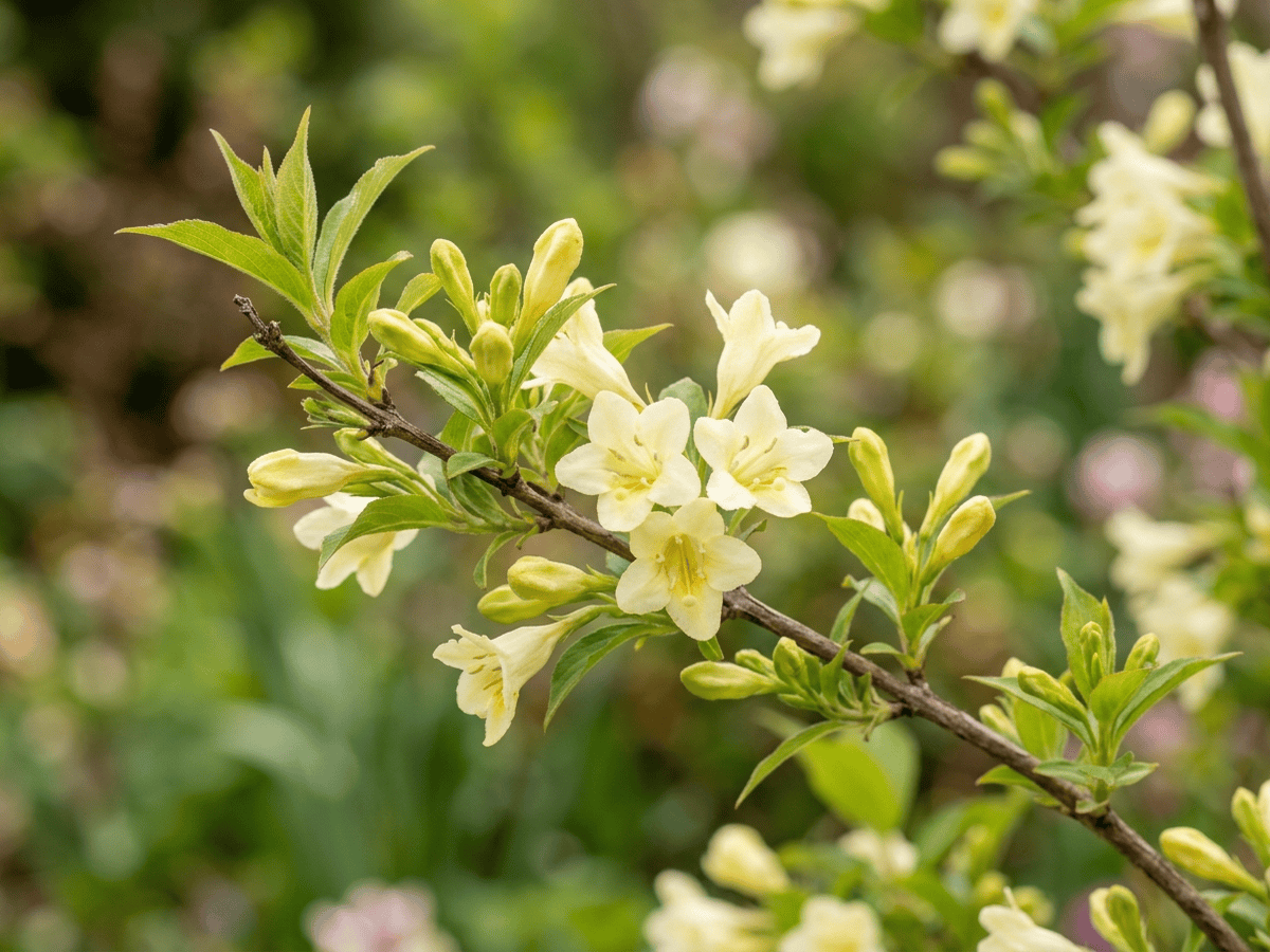 Weigela middendorffiana — seasonal appearance