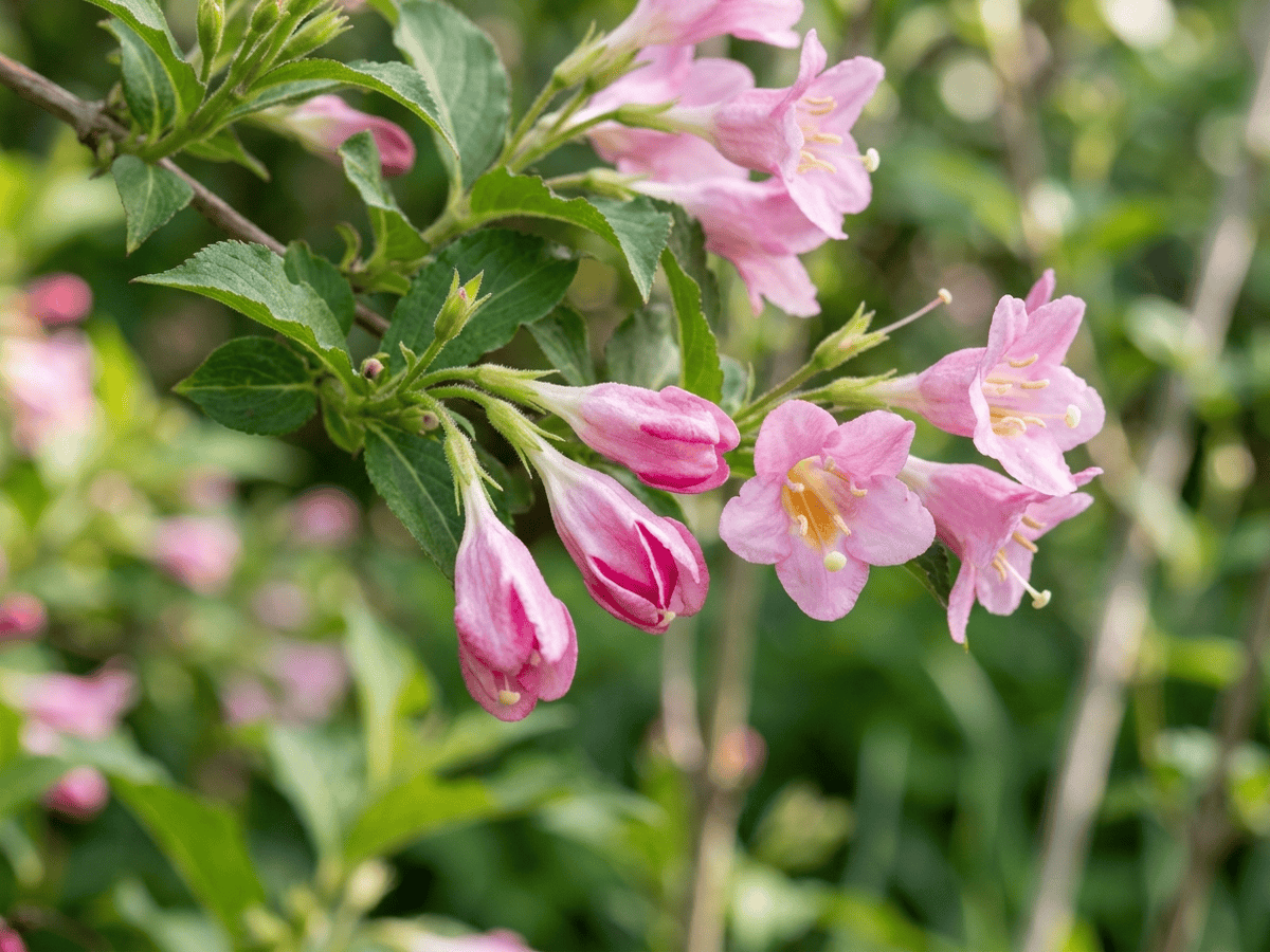 Weigelia precoce — aspetto stagionale