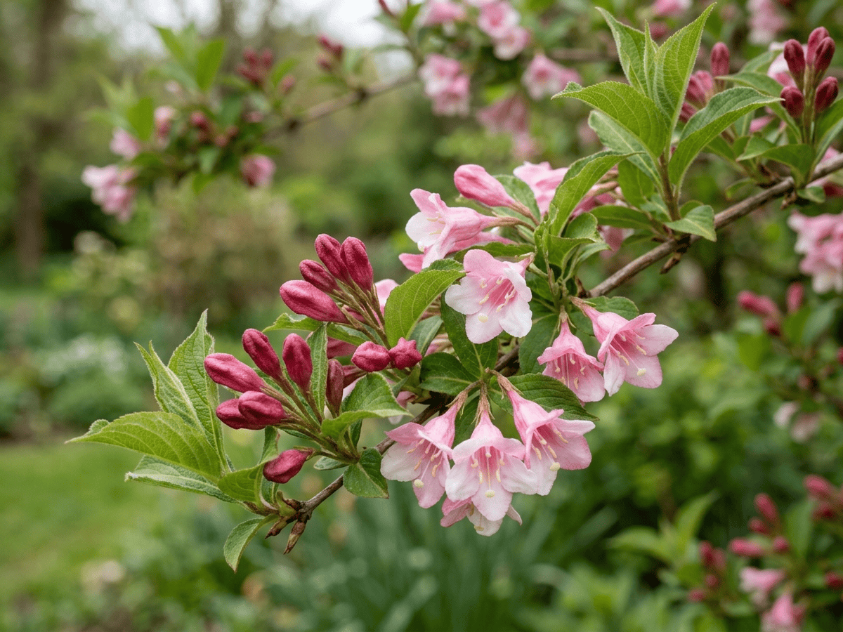 weigela coreana — aspecto estacional