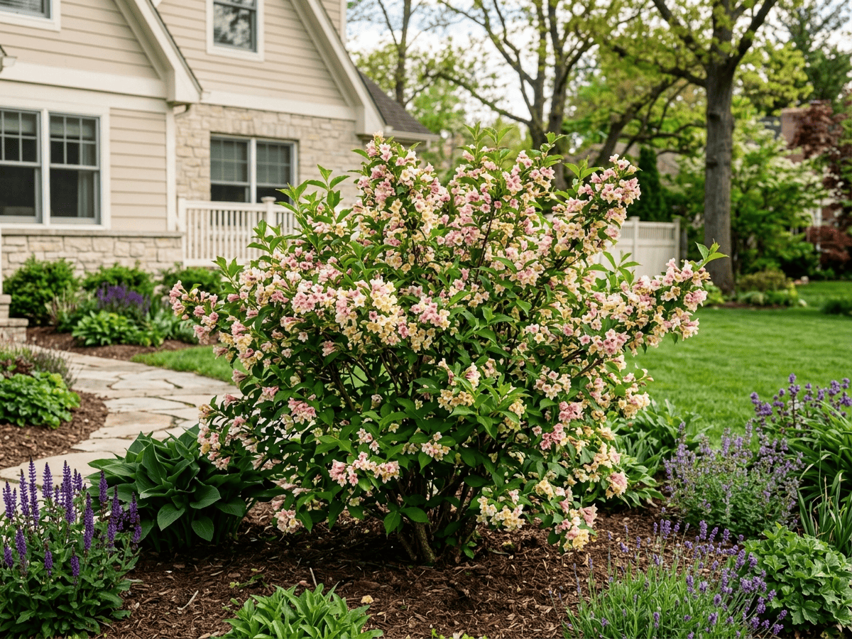 weigela coreana en un jardín