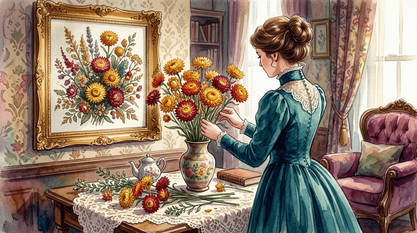 Scena storica illustrata per Elicriso bratteato