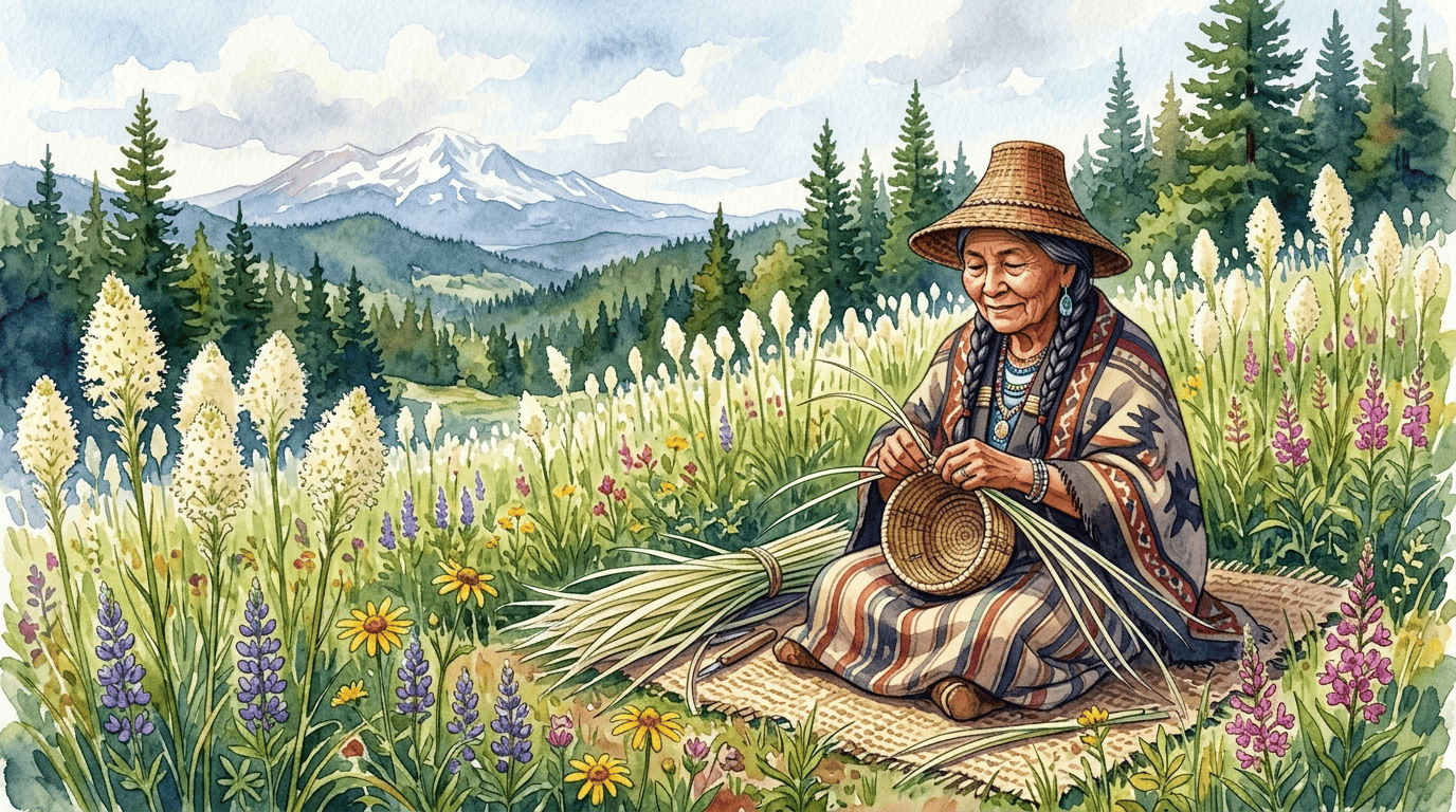 Scène historique illustrée pour Herbe à ours