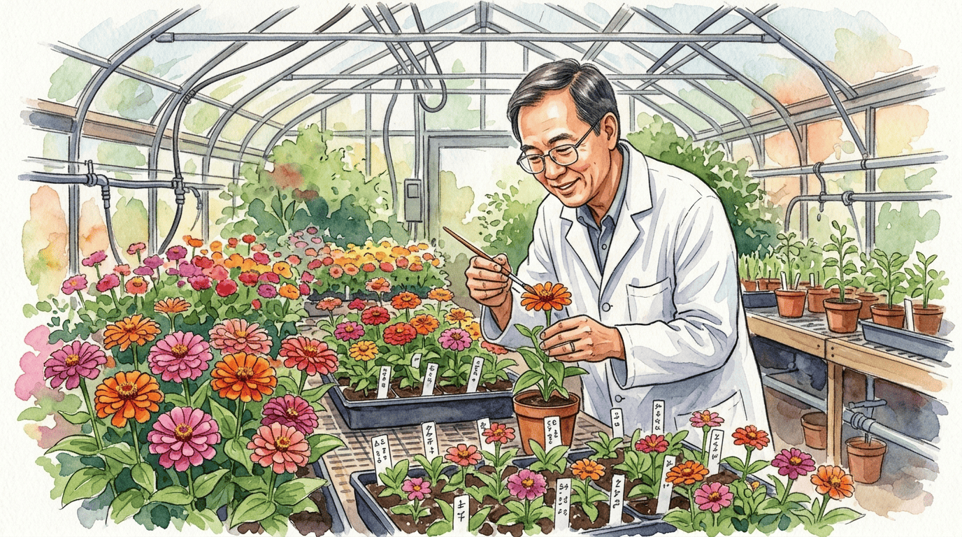 Scène historique illustrée pour Zinnia du Maryland