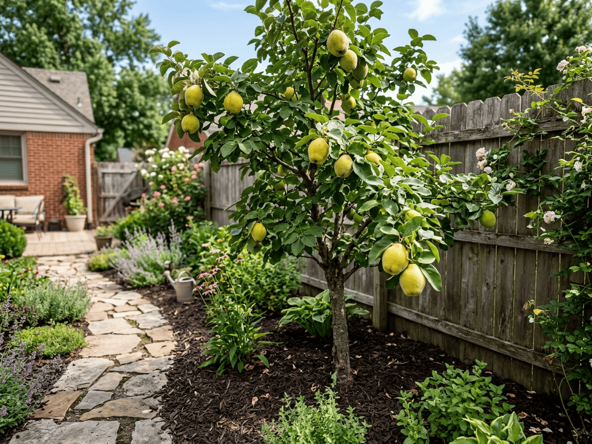 Quitte im Garten