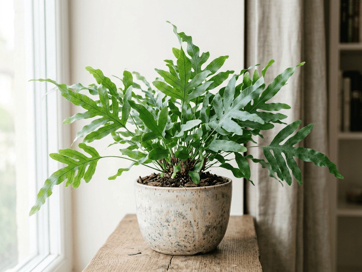 Dương xỉ vàng (Phlebodium aureum), toàn cây