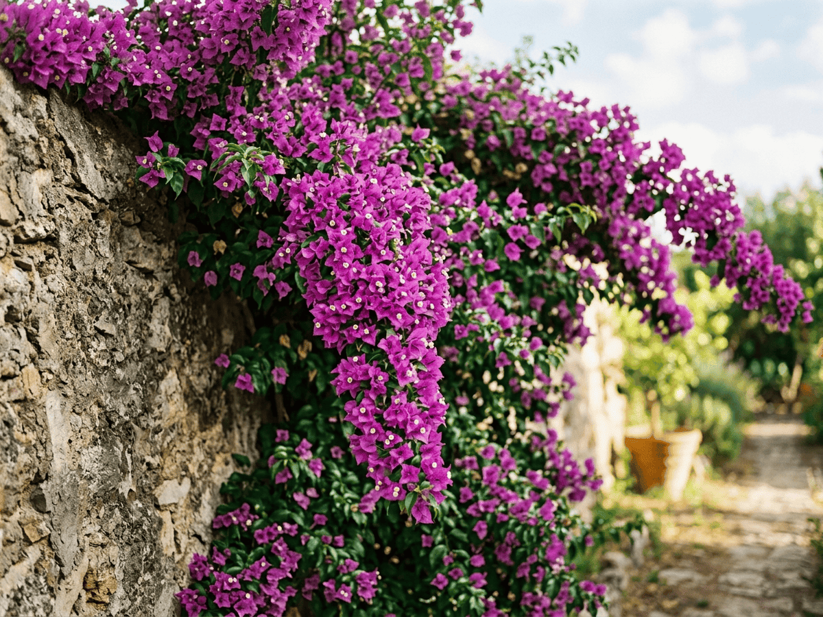 Bougainvillea — saisonales Erscheinungsbild