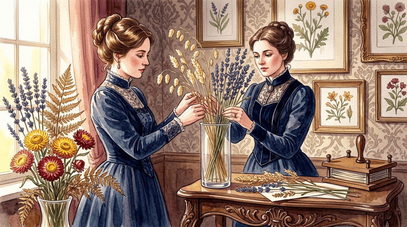 Illustrated historical scene for Greater Quaking Grass