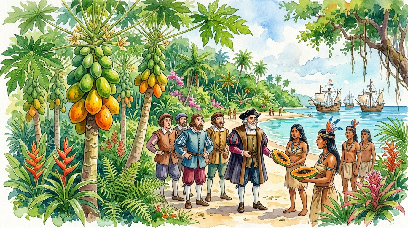 Scène historique illustrée pour Papayer