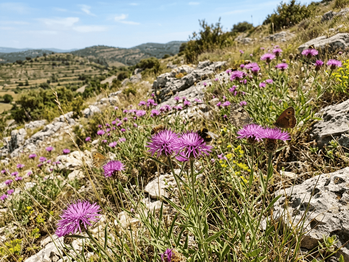 Lyon-Flockenblume im Garten