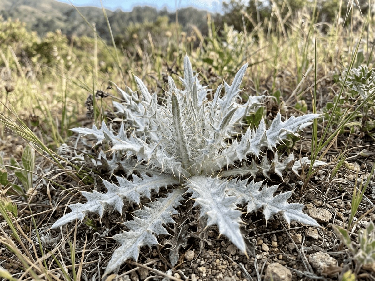 Cobwebby Thistle — seasonal appearance