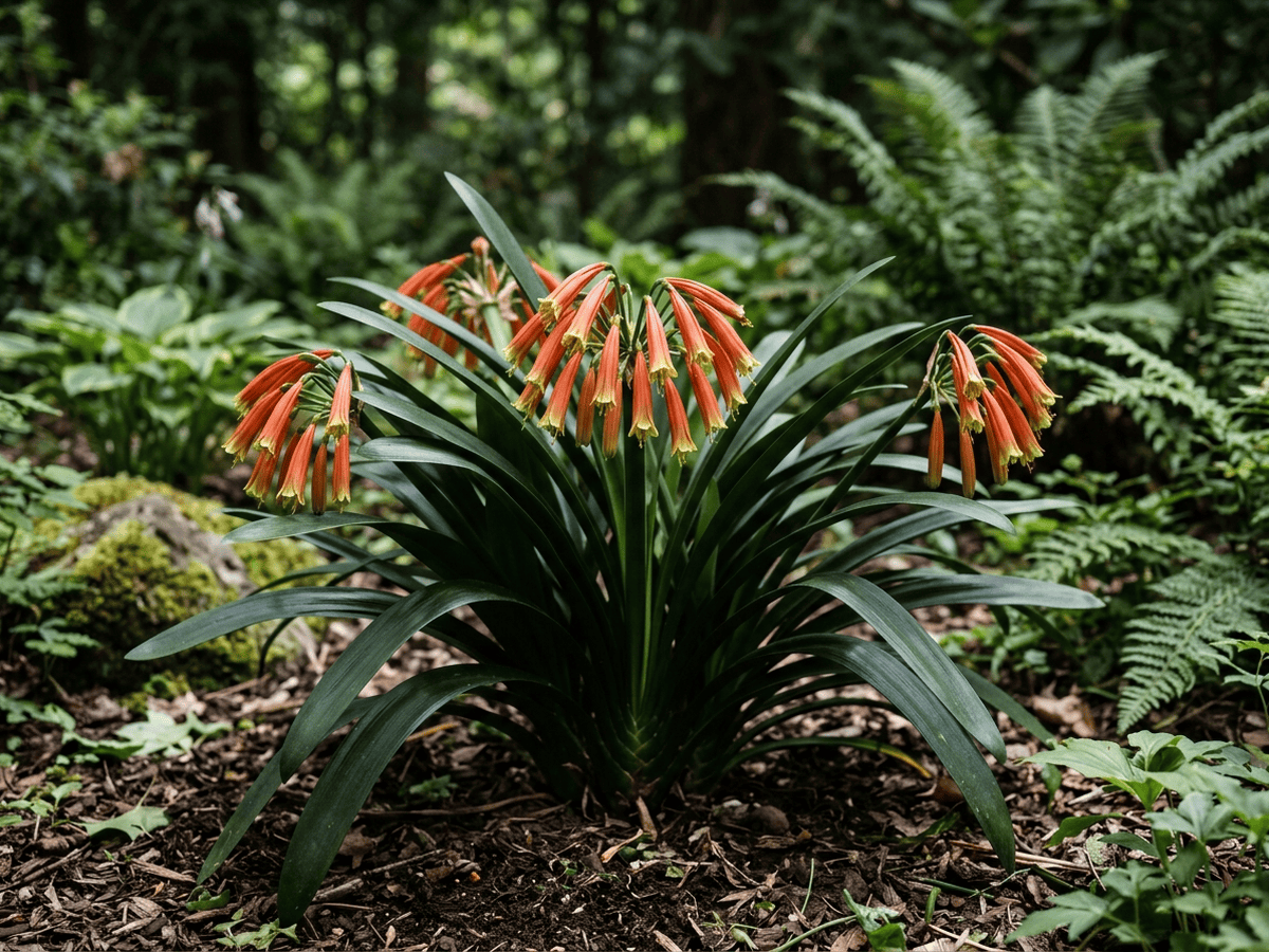 Clivia (Clivia nobilis), plante entière