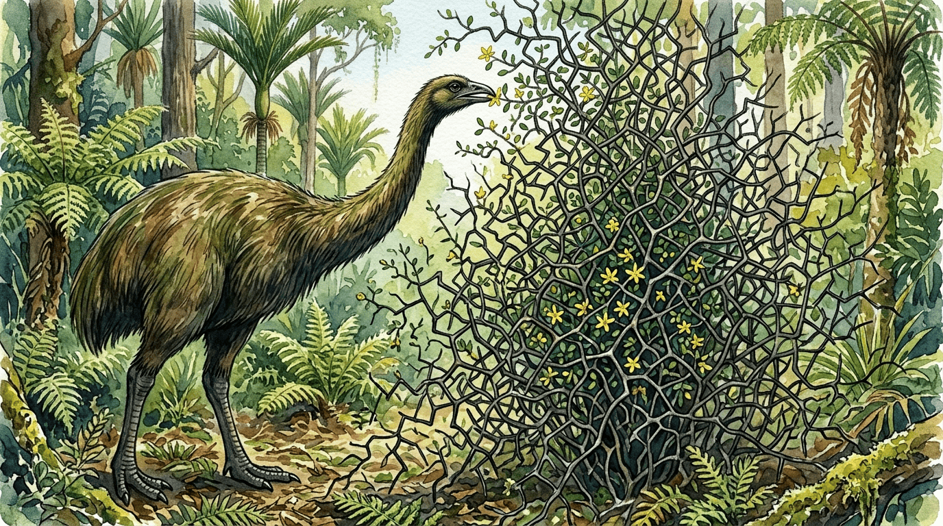 Scène historique illustrée pour Corokia