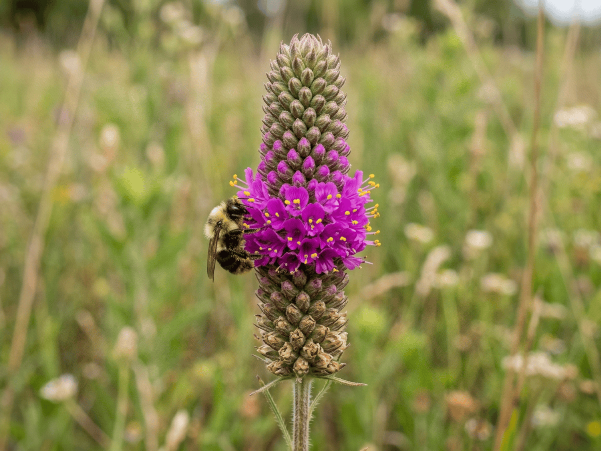 Purple Prairie Clover — close-up of leaves and flowers