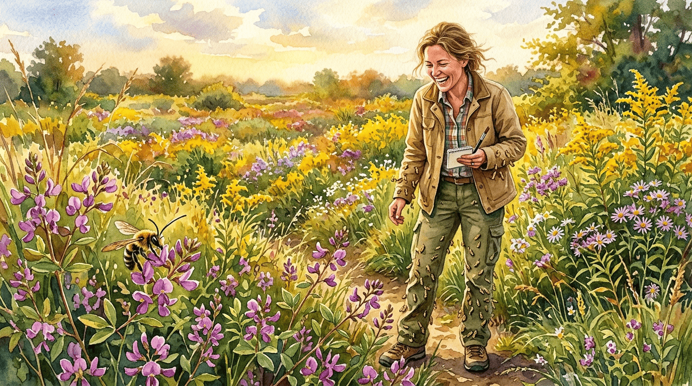 Escena histórica ilustrada de Desmodium paniculatum