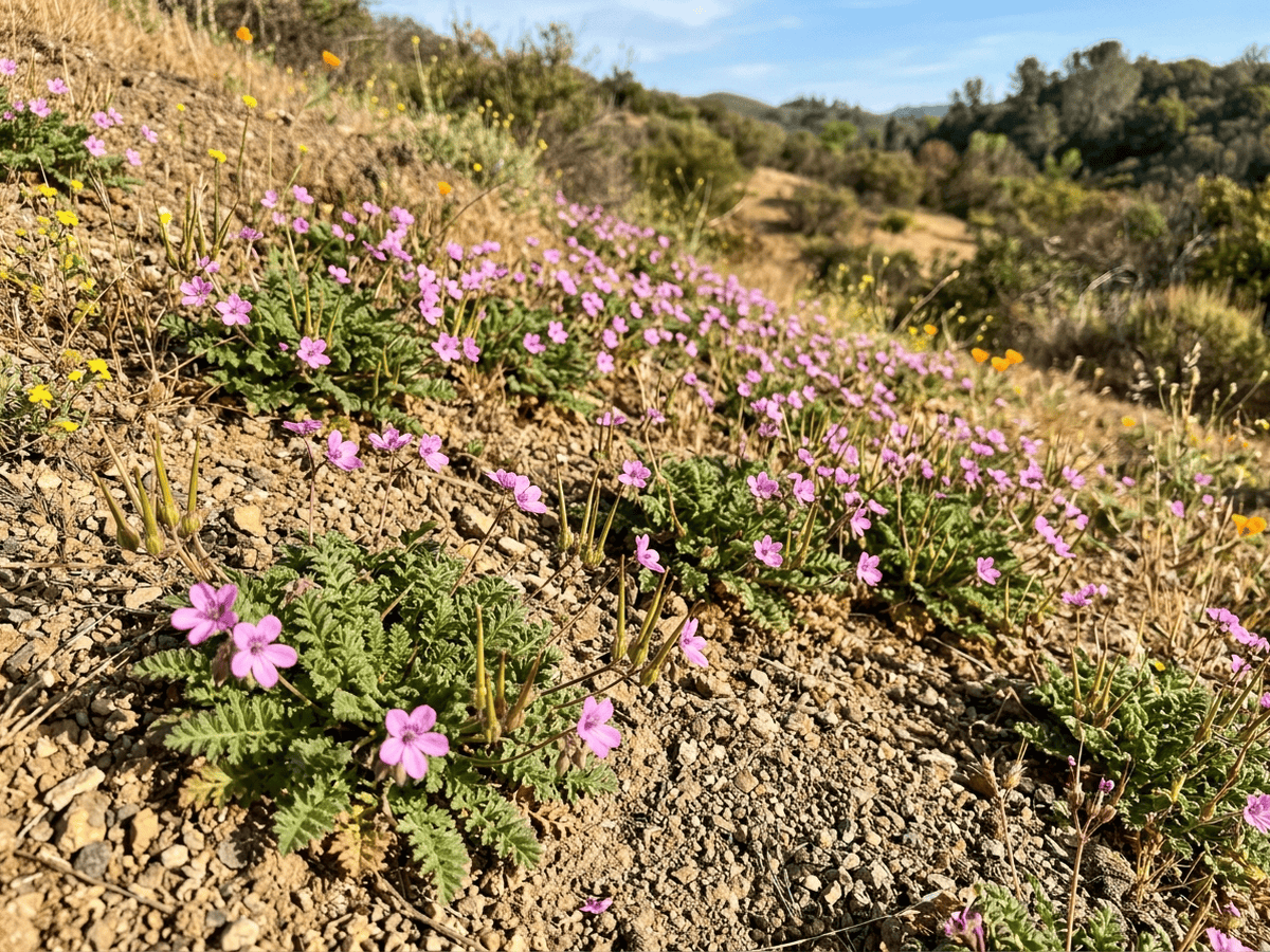 Redstem Stork's-bill in a garden setting