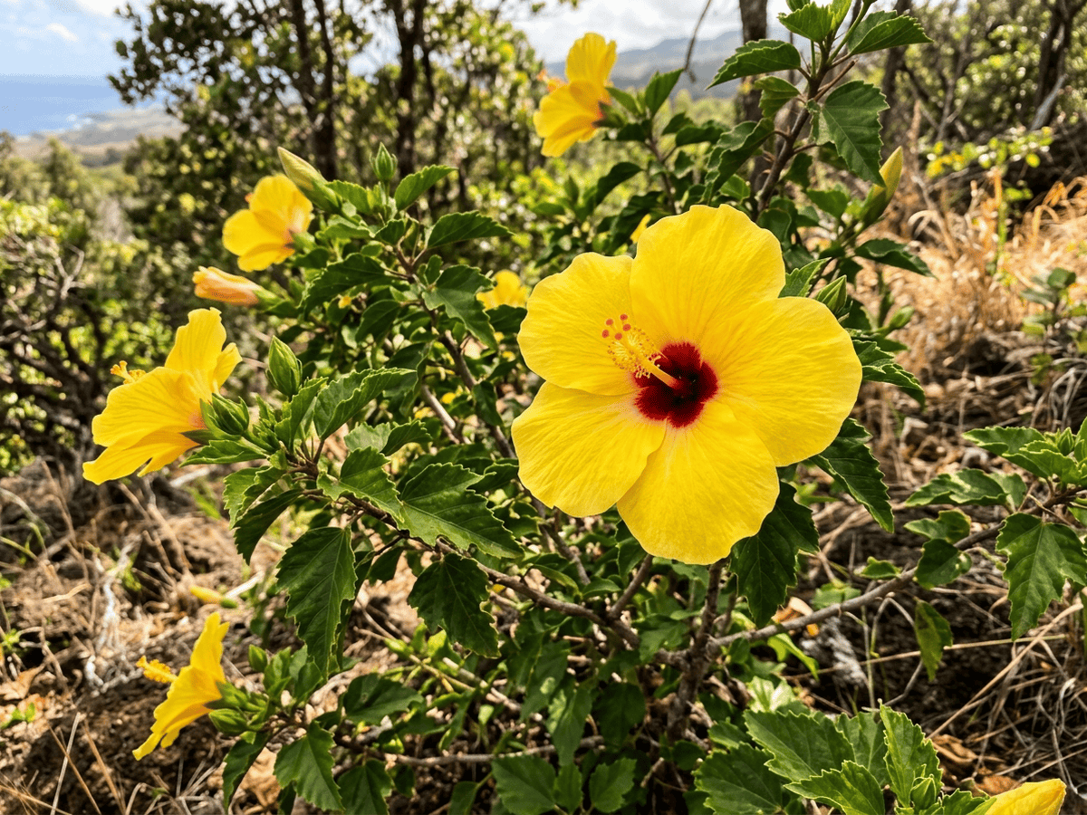 Ibisco giallo hawaiano