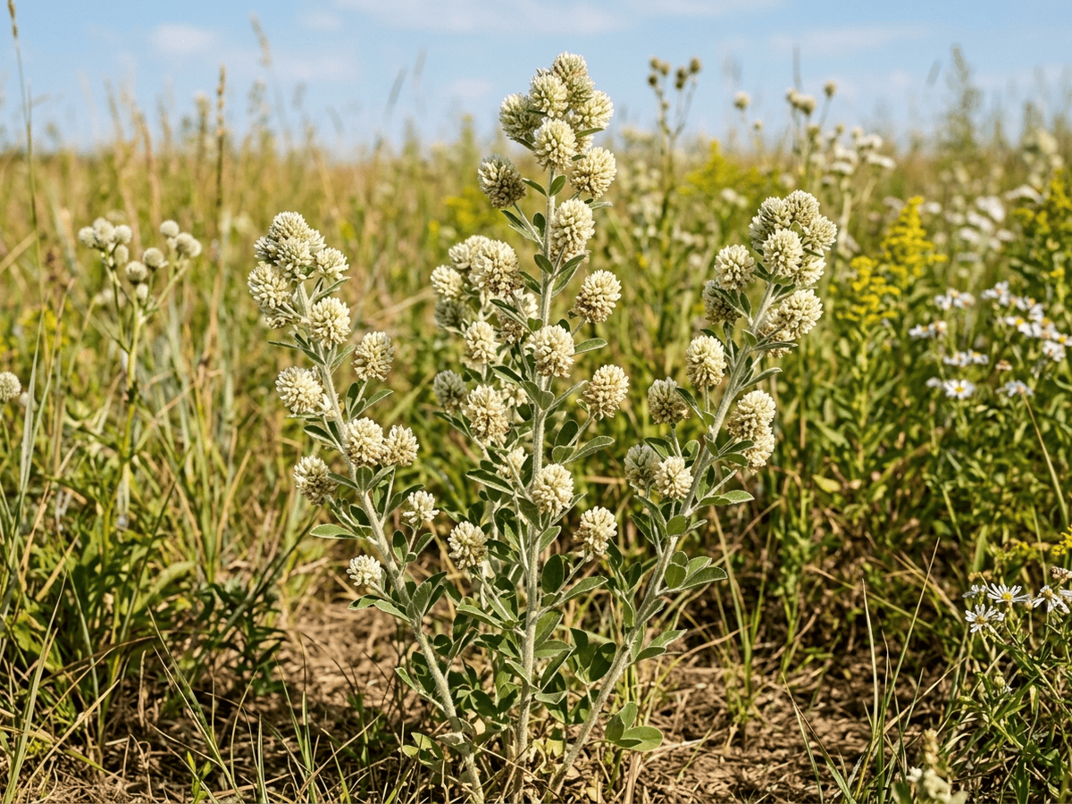 Round-headed Bush Clover (Lespedeza capitata), whole plant