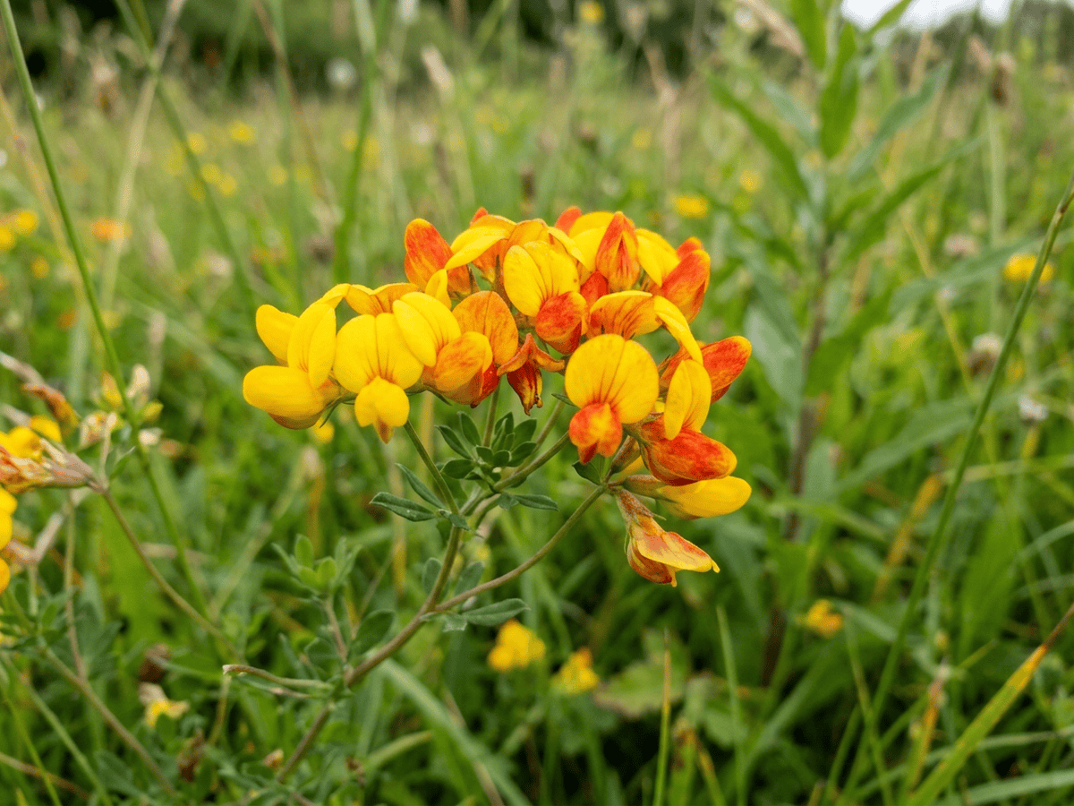 Bird's-Foot Trefoil — close-up of leaves and flowers