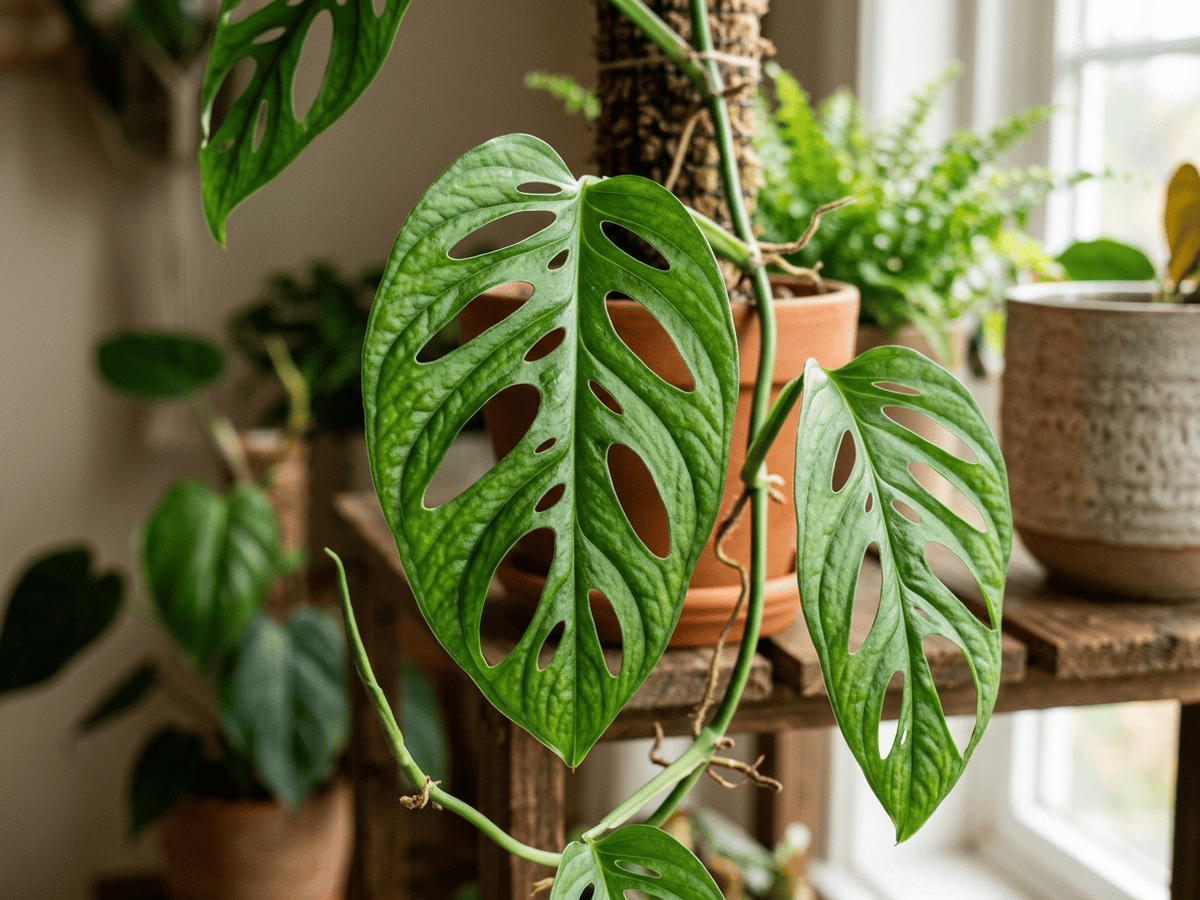 Laniata Monstera — close-up of leaves and flowers