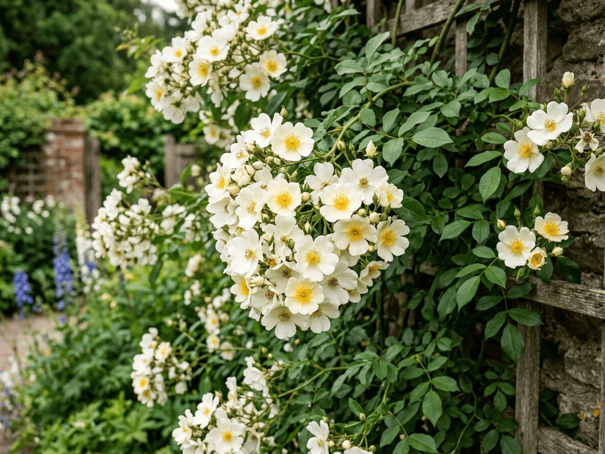 Moschus-Rose (Rosa moschata), ganze Pflanze