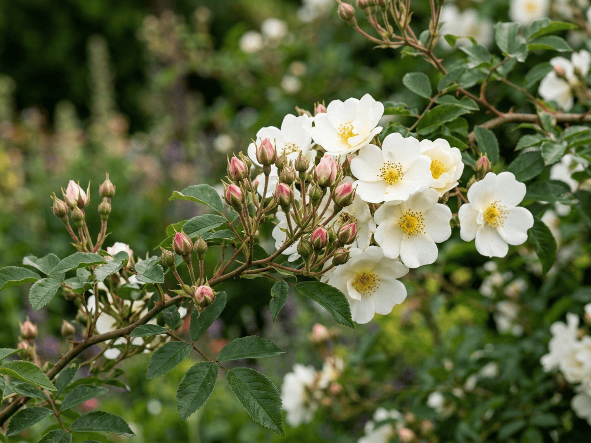 Moschus-Rose — saisonales Erscheinungsbild