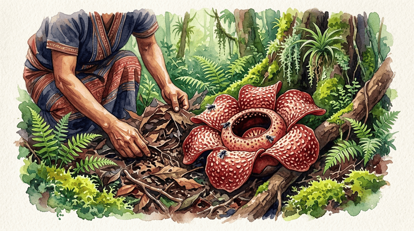 Illustrated historical scene for Himalayan Sapria
