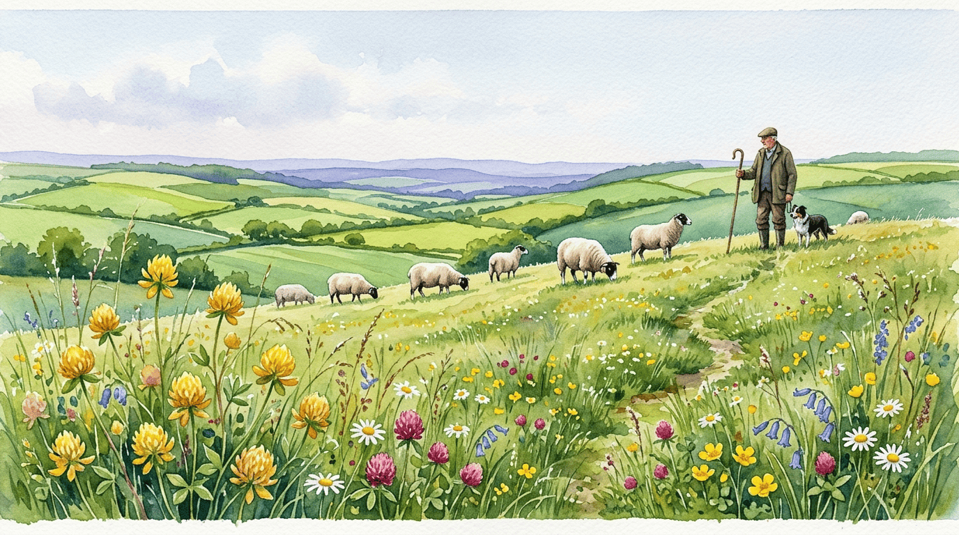 Illustrated historical scene for Hop Trefoil