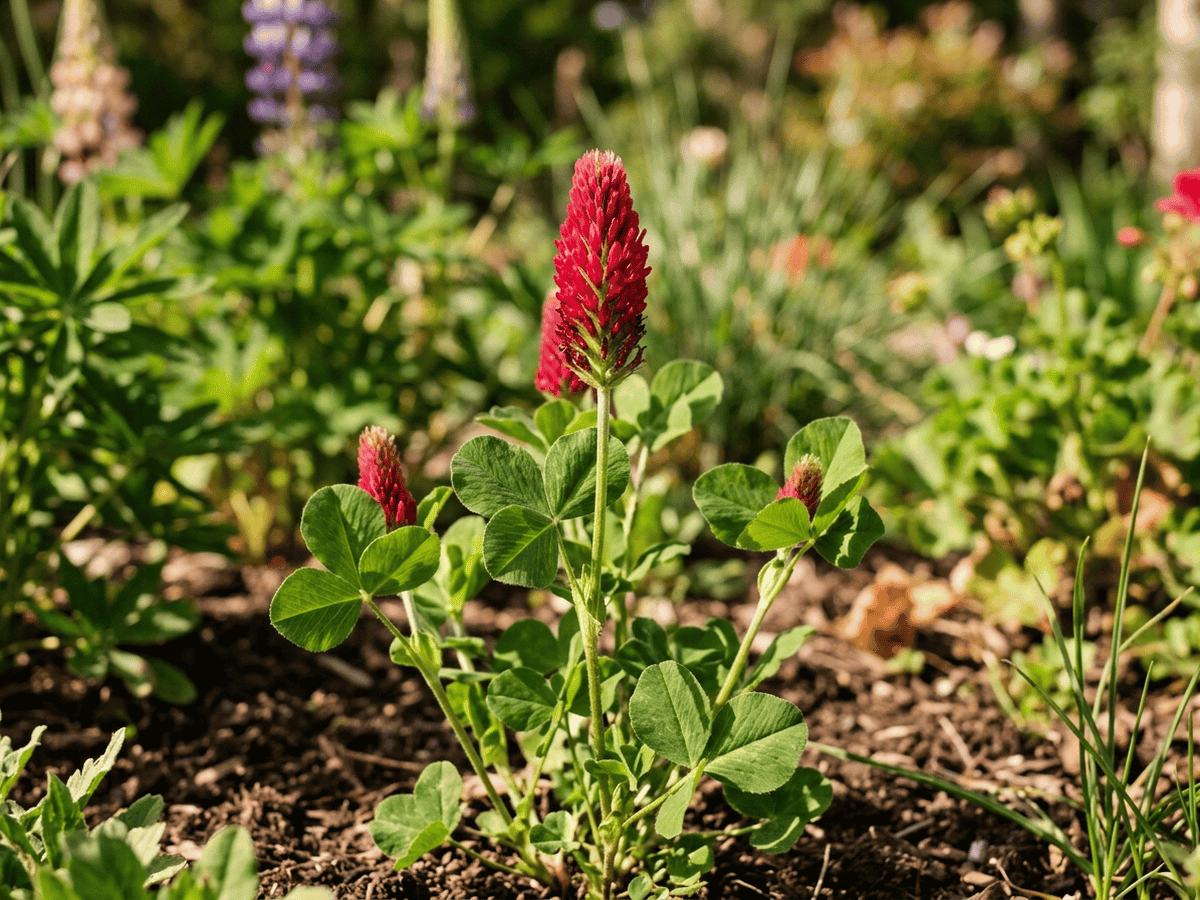Inkarnatklee (Trifolium incarnatum), ganze Pflanze