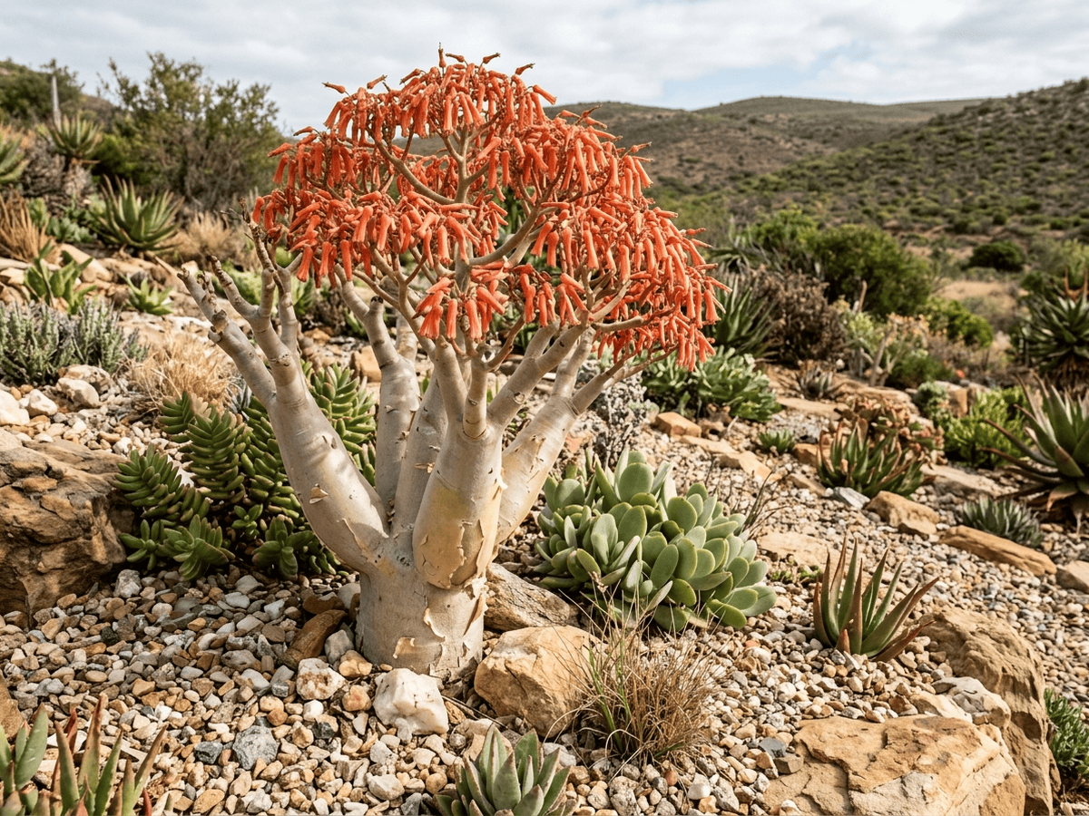 Arbre au beurre dans un jardin