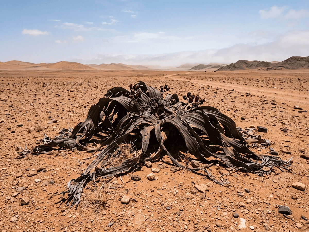 Welwitschia in a garden setting
