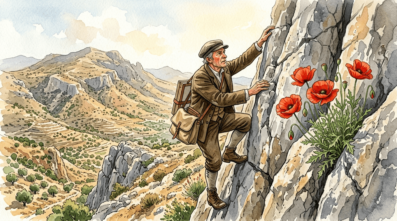Escena histórica ilustrada de Amapola española