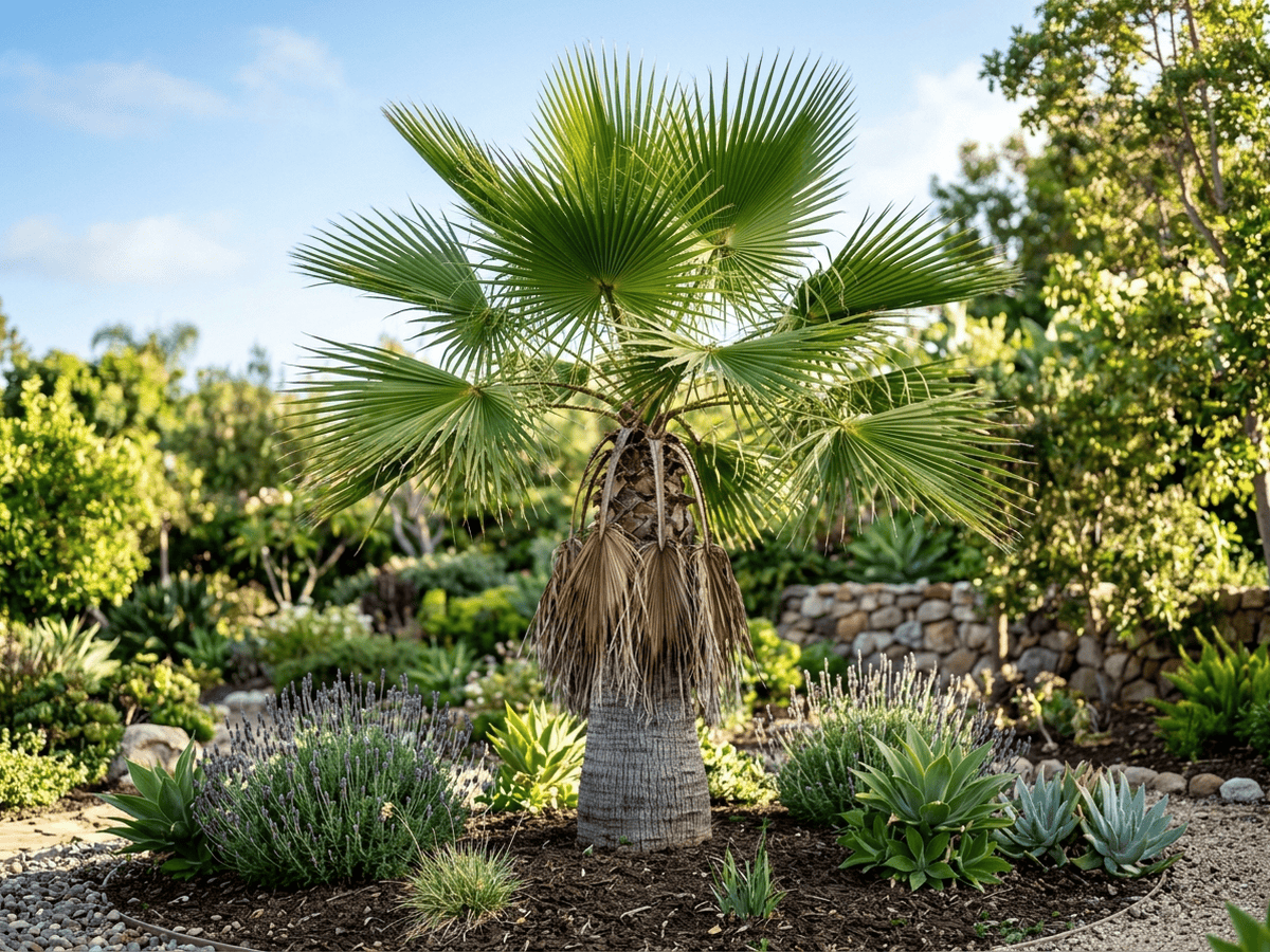 Palma della California (Washingtonia filifera), pianta intera