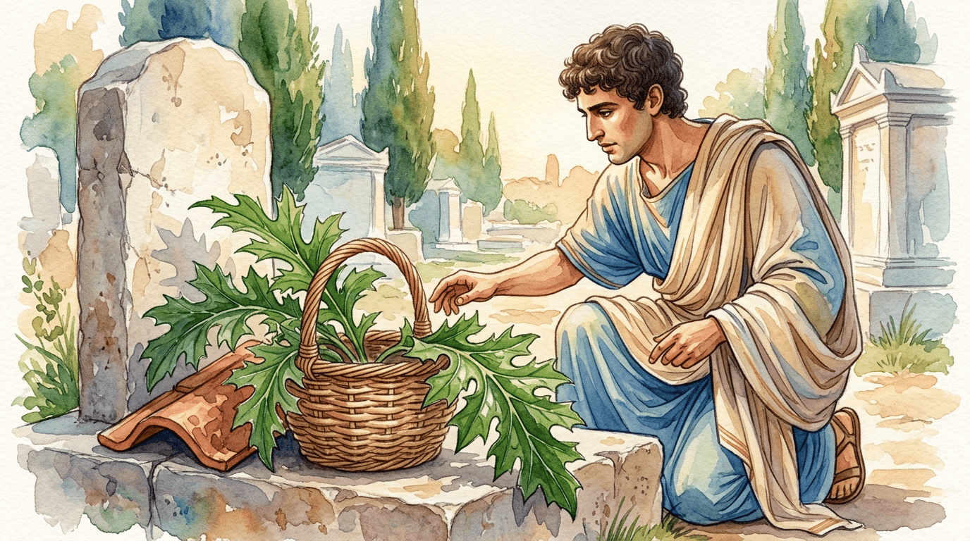 Illustrated historical scene for Bear's Breeches