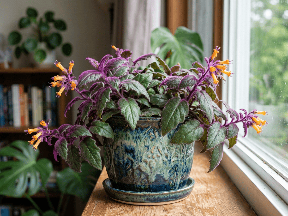 Purple Velvet Plant (Gynura aurantiaca), whole plant