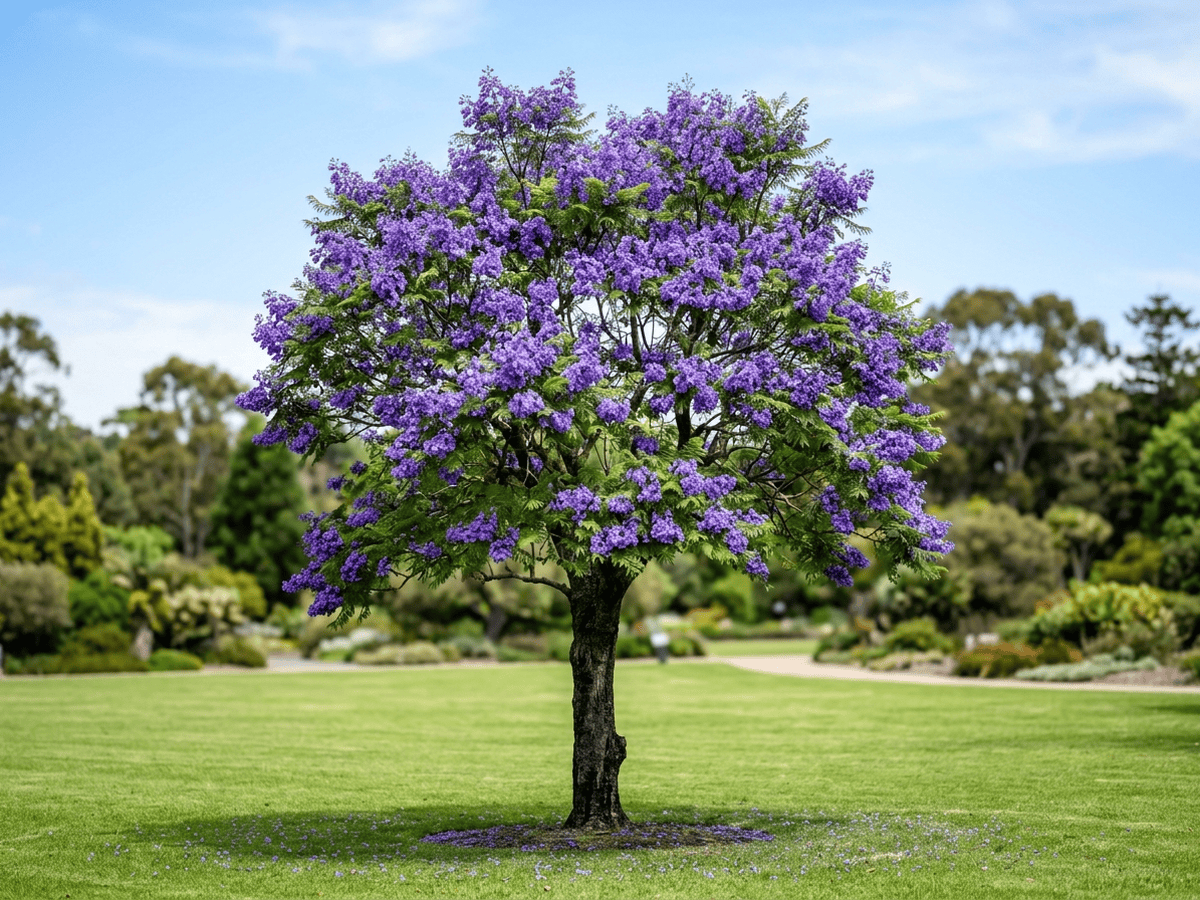 Purple Jacaranda (Jacaranda mimosifolia), whole plant