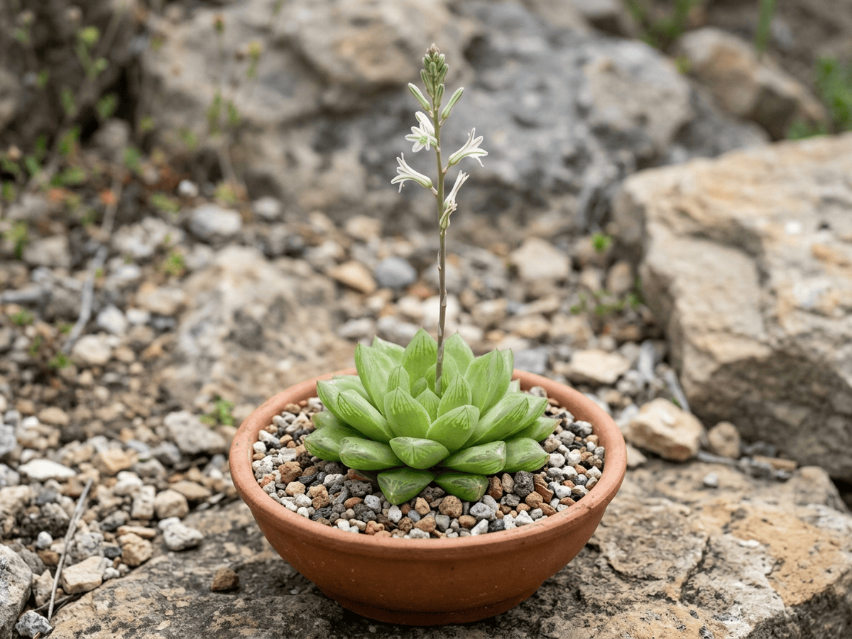 Cushion Aloe (Haworthia cymbiformis), whole plant