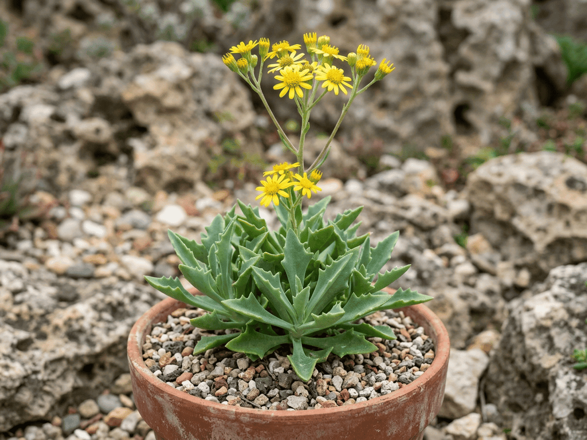 Senecio (Senecio × kleiniiformis), ganze Pflanze